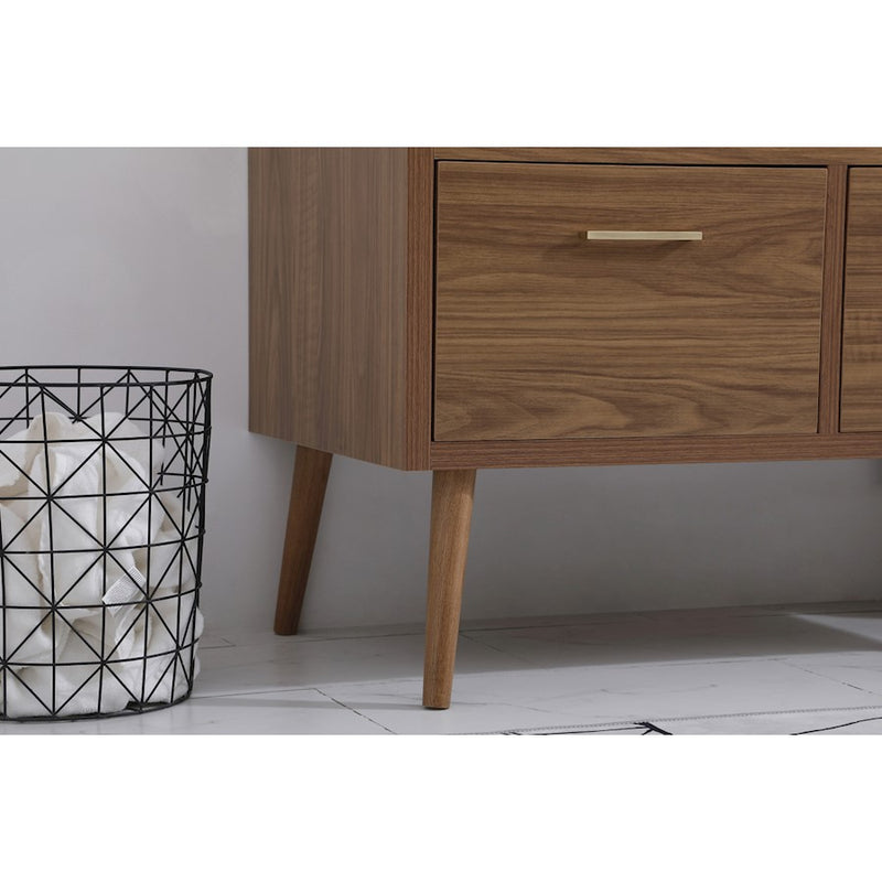 Elegant Boise 42" Bathroom Vanity, Walnut Brown/Backsplash