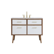 Elegant Kitchen/Bath Boise 42" Bathroom Vanity, White - VF41042WH