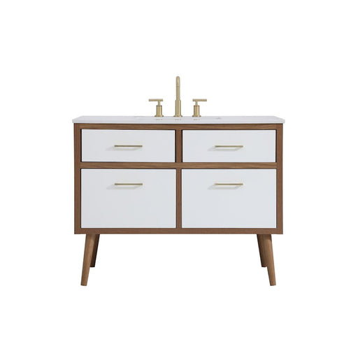 Elegant Kitchen/Bath Boise 42" Bathroom Vanity, White - VF41042WH