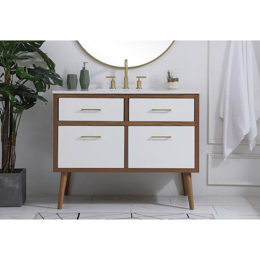 Elegant Kitchen/Bath Boise 42" Bathroom Vanity, White