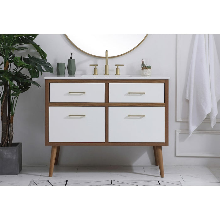 Elegant Kitchen/Bath Boise 42" Bathroom Vanity, White