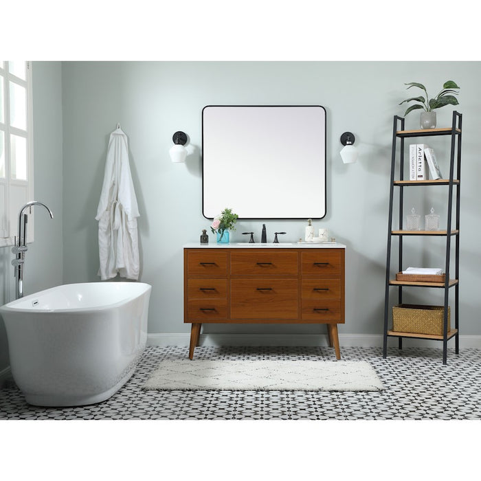 Elegant Kitchen/Bath Boise 42" Bathroom Vanity, White/Backsplash