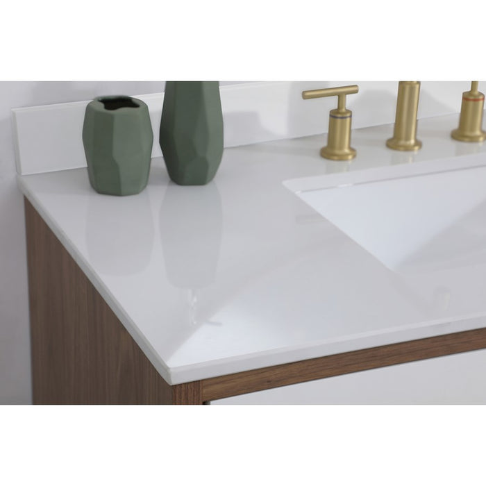 Elegant Kitchen/Bath Boise 42" Bathroom Vanity, White/Backsplash