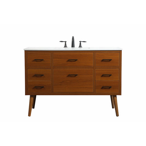 Elegant Kitchen/Bath Boise 48" Single Bathroom Vanity, Teak - VF41048MTK