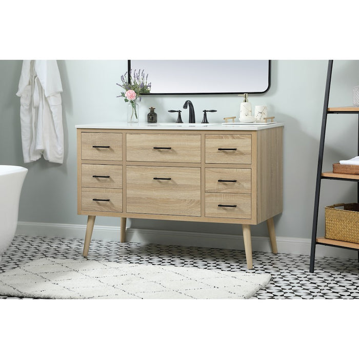 Elegant Kitchen/Bath Boise 48" Single Bathroom Vanity, Mango Wood