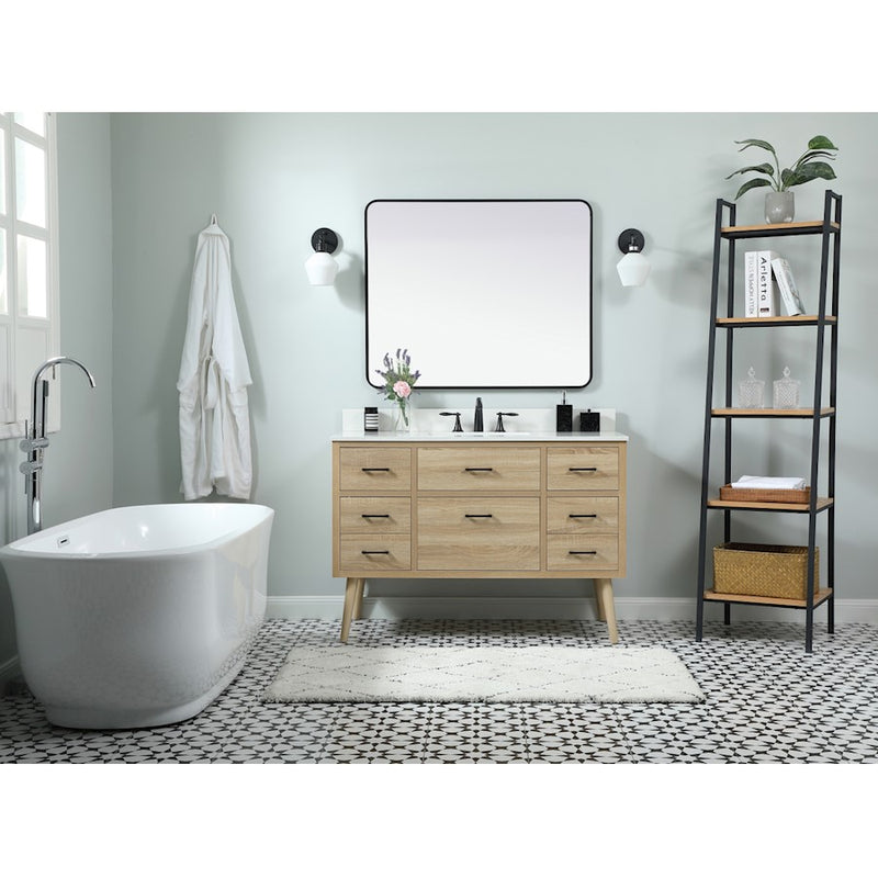 Elegant Kitchen/Bath Boise 48" Single Bathroom Vanity, Mango Wood