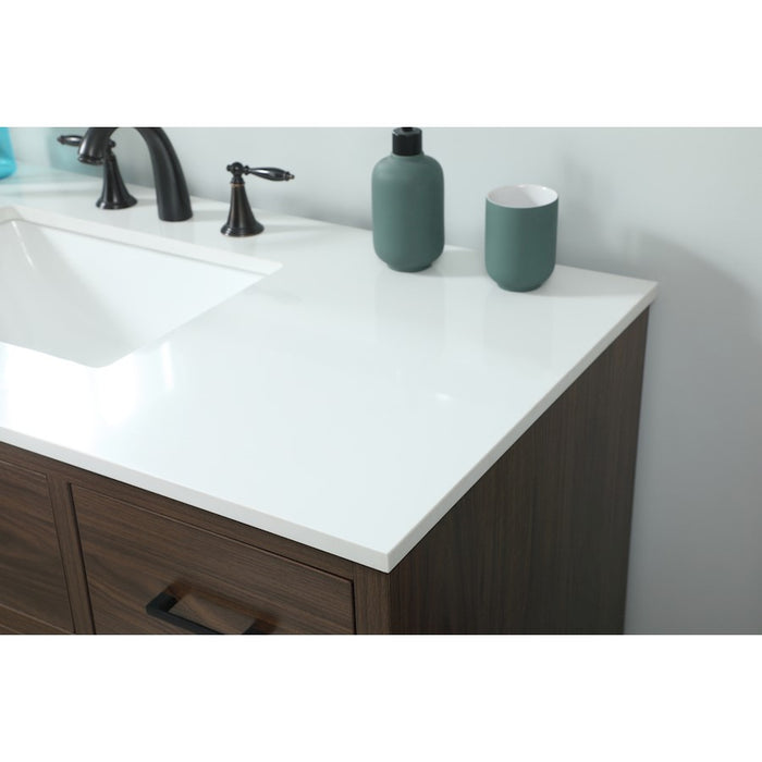 Elegant Kitchen/Bath Boise 48" Single Bathroom Vanity, Walnut