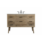 Elegant Kitchen/Bath Boise 48" Single Bathroom Vanity, Natural Oak - VF41048NT