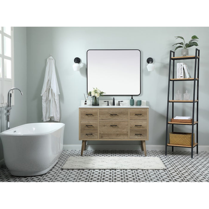 Elegant Kitchen/Bath Boise 48" Single Bathroom Vanity, Natural Oak