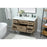 Elegant Boise 48" Single Bathroom Vanity, Natural Oak/Backsplash