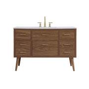 Elegant Kitchen/Bath Boise 48" Bathroom Vanity, Walnut Brown - VF41048WB