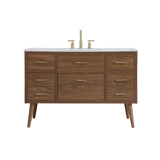 Elegant Kitchen/Bath Boise 48" Bathroom Vanity, Walnut Brown - VF41048WB