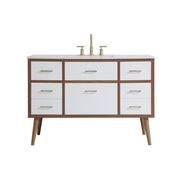 Elegant Kitchen/Bath Boise 48" Bathroom Vanity, White - VF41048WH