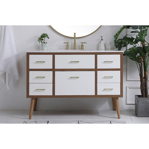 Elegant Kitchen/Bath Boise 48" Bathroom Vanity, White