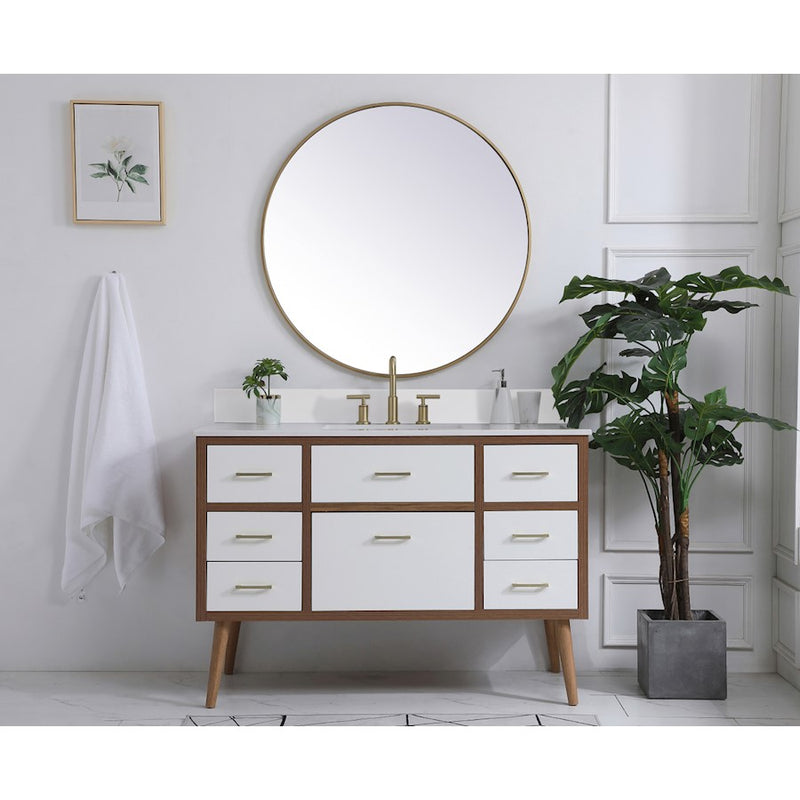 Elegant Kitchen/Bath Boise 48" Bathroom Vanity, White