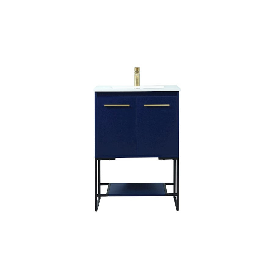 Elegant Kitchen/Bath Sloane 24" Single Bathroom Vanity, Blue - VF42524MBL