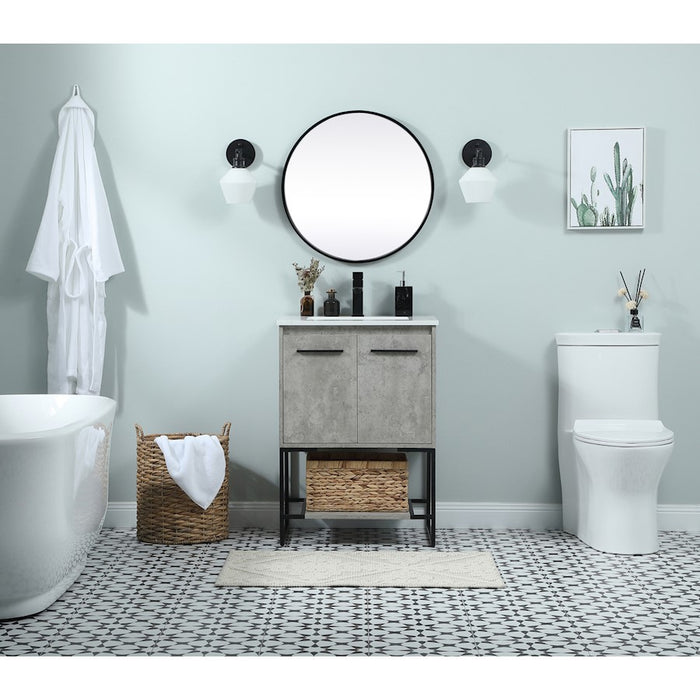 Elegant Kitchen/Bath Sloane 24" Single Bathroom Vanity, Blue