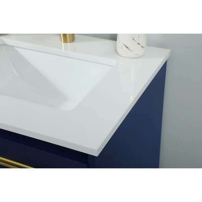 Elegant Kitchen/Bath Sloane 24" Single Bathroom Vanity, Blue