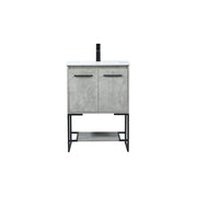 Elegant Sloane 24" Single Bathroom Vanity, Concrete Grey - VF42524MCG