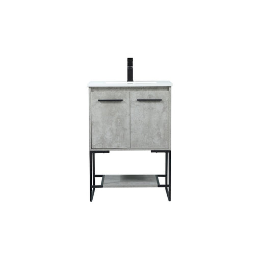 Elegant Sloane 24" Single Bathroom Vanity, Concrete Grey - VF42524MCG