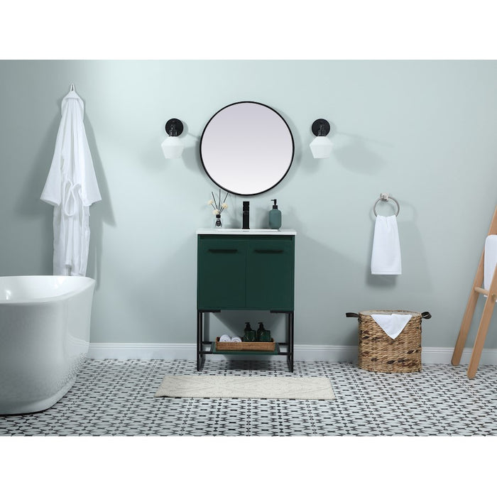 Elegant Sloane 24" Single Bathroom Vanity, Concrete Grey