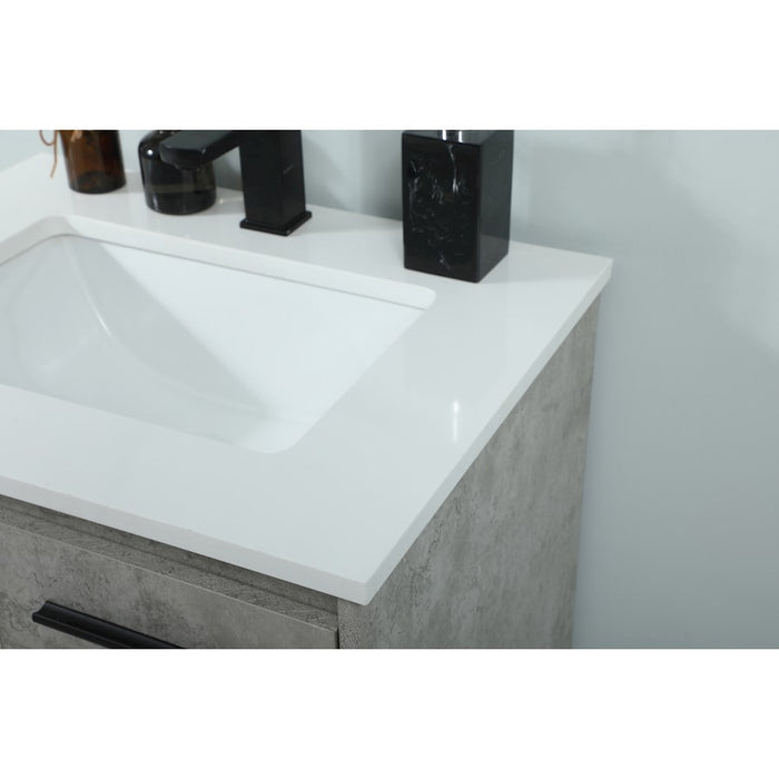 Elegant Sloane 24" Single Bathroom Vanity, Concrete Grey