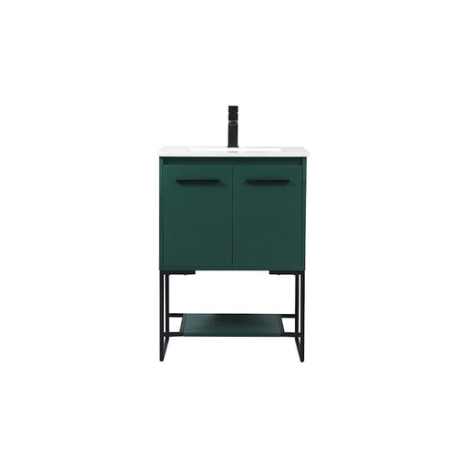 Elegant Kitchen/Bath Sloane 24" Single Bathroom Vanity, Green - VF42524MGN