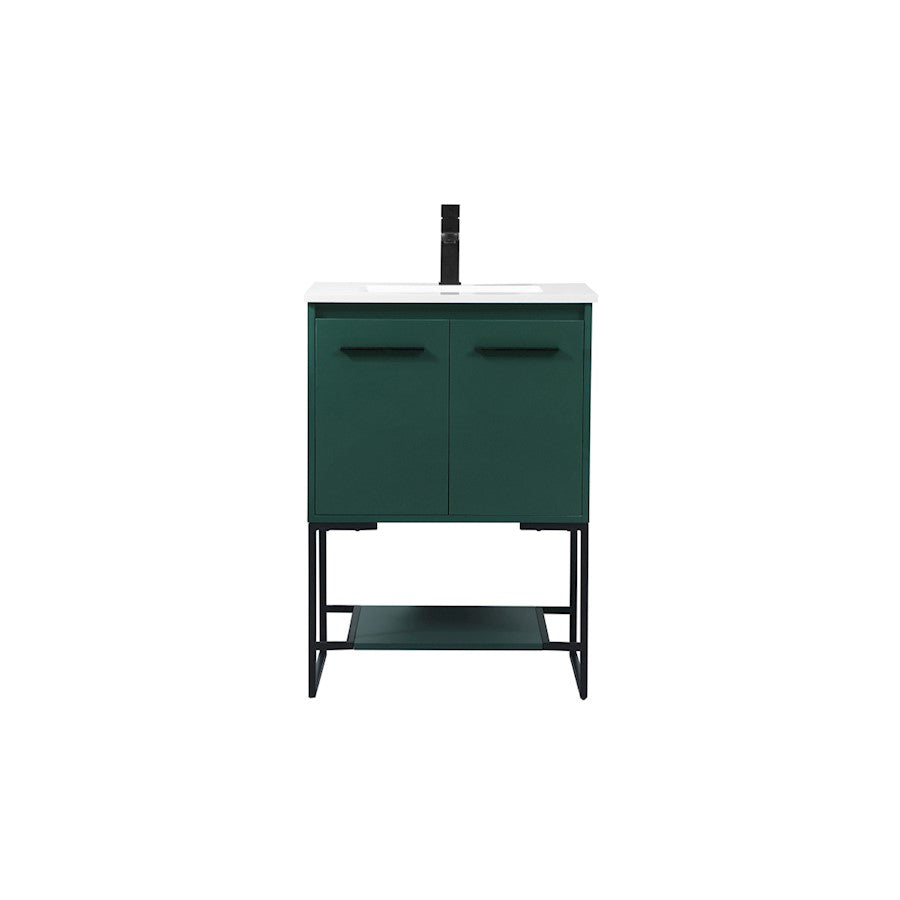 Elegant Kitchen/Bath Sloane 24" Single Bathroom Vanity, Green - VF42524MGN
