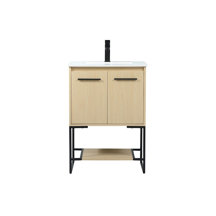 Elegant Kitchen/Bath Sloane 24" Single Bathroom Vanity, Maple - VF42524MMP