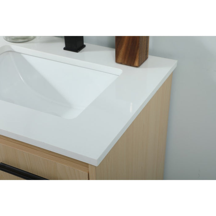 Elegant Kitchen/Bath Sloane 24" Single Bathroom Vanity, Maple