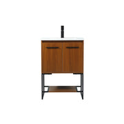 Elegant Kitchen/Bath Sloane 24" Single Bathroom Vanity, Teak - VF42524MTK