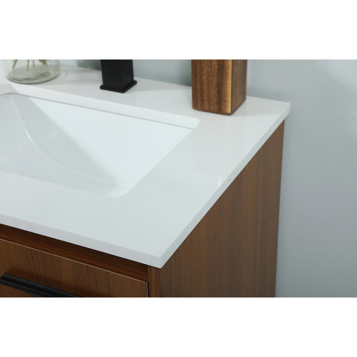 Elegant Kitchen/Bath Sloane 24" Single Bathroom Vanity, Teak