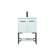 Elegant Kitchen/Bath Sloane 24" Single Bathroom Vanity, White - VF42524MWH