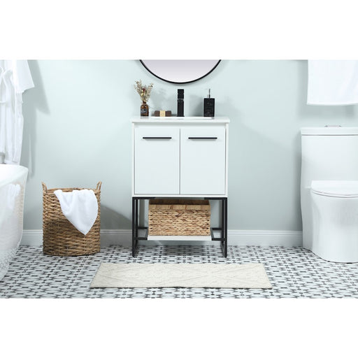 Elegant Kitchen/Bath Sloane 24" Single Bathroom Vanity, White