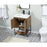 Elegant Kitchen/Bath Sloane 24" Single Bathroom Vanity, Walnut Brown