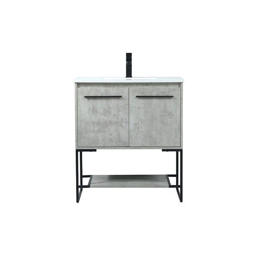 Elegant Sloane 30" Single Bathroom Vanity, Concrete Grey - VF42530MCG