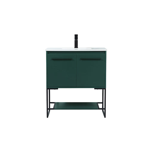 Elegant Kitchen/Bath Sloane 30" Single Bathroom Vanity, Green - VF42530MGN