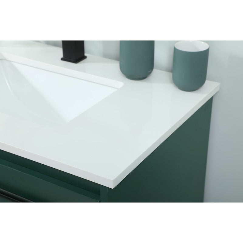Elegant Kitchen/Bath Sloane 30" Single Bathroom Vanity, Green