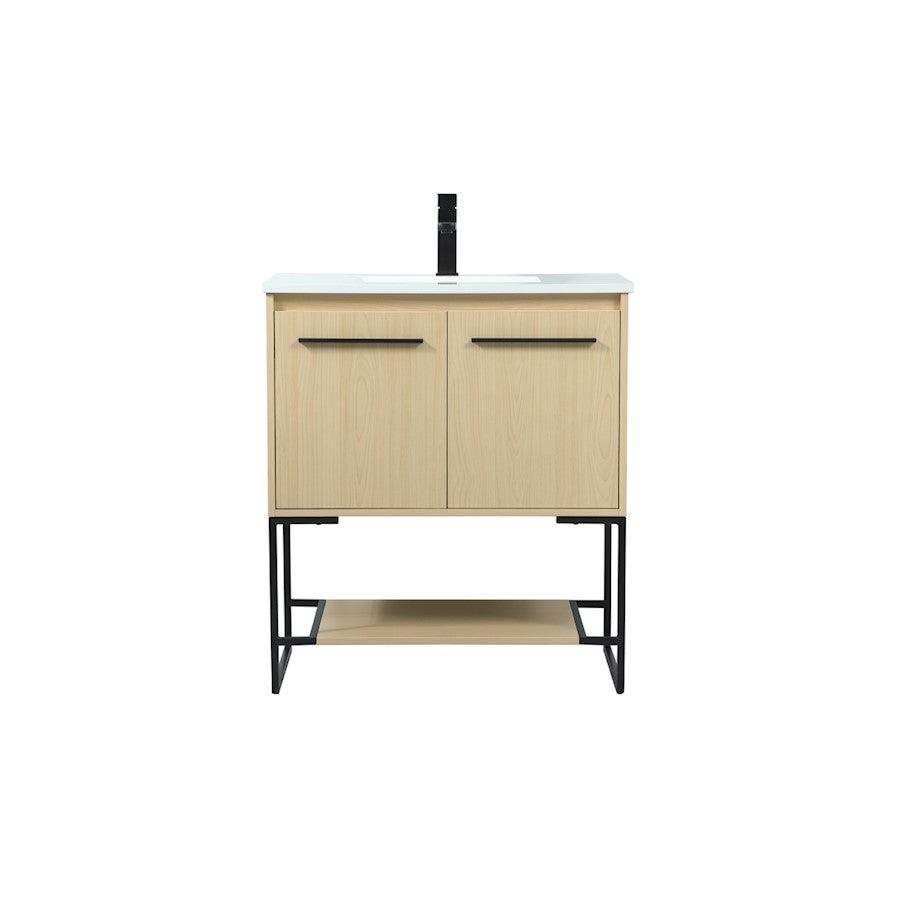 Elegant Kitchen/Bath Sloane 30" Single Bathroom Vanity, Maple - VF42530MMP