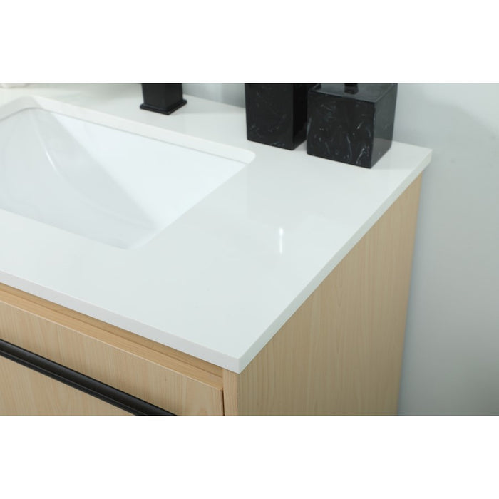 Elegant Kitchen/Bath Sloane 30" Single Bathroom Vanity, Maple