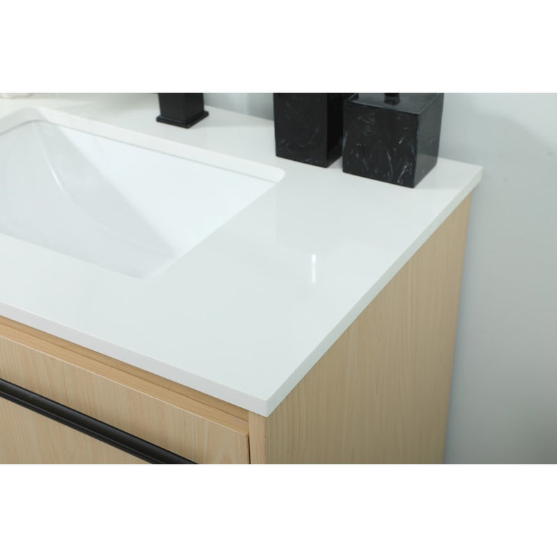 Elegant Kitchen/Bath Sloane 30" Single Bathroom Vanity, Maple