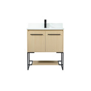 Elegant Sloane 30" Single Bathroom Vanity, Maple/Backsplash - VF42530MMP-BS