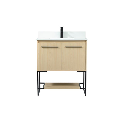 Elegant Sloane 30" Single Bathroom Vanity, Maple/Backsplash - VF42530MMP-BS