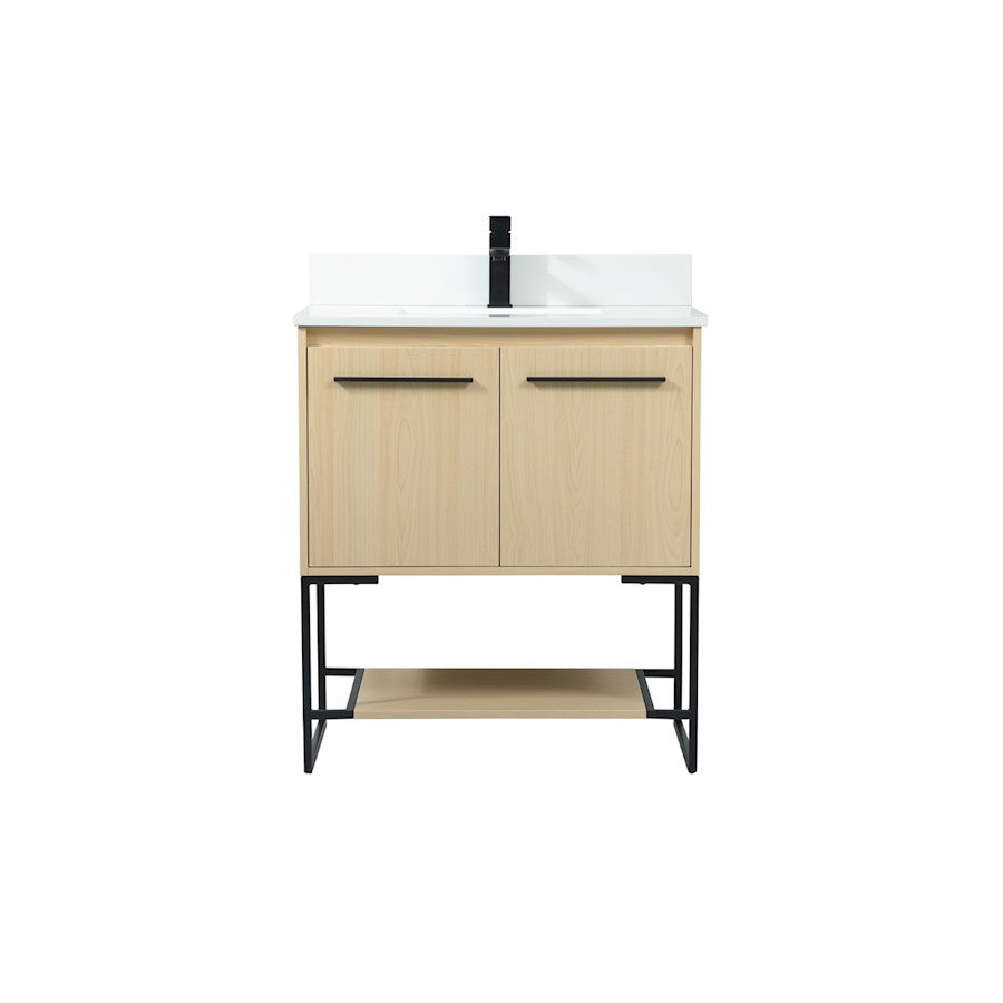 Elegant Sloane 30" Single Bathroom Vanity, Maple/Backsplash - VF42530MMP-BS