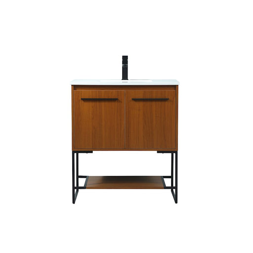 Elegant Kitchen/Bath Sloane 30" Single Bathroom Vanity, Teak - VF42530MTK