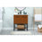 Elegant Sloane 30" Single Bathroom Vanity, Teak/Backsplash