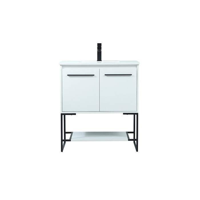 Elegant Kitchen/Bath Sloane 30" Single Bathroom Vanity, White - VF42530MWH