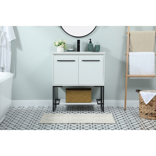 Elegant Kitchen/Bath Sloane 30" Single Bathroom Vanity, White