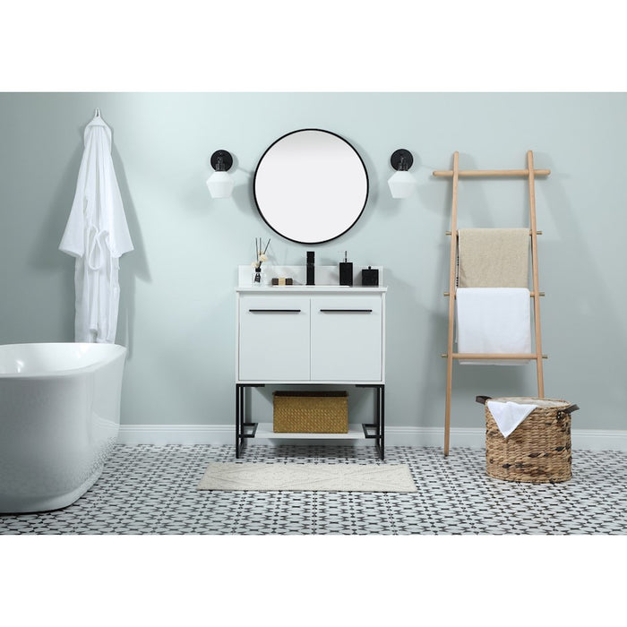Elegant Kitchen/Bath Sloane 30" Single Bathroom Vanity, White