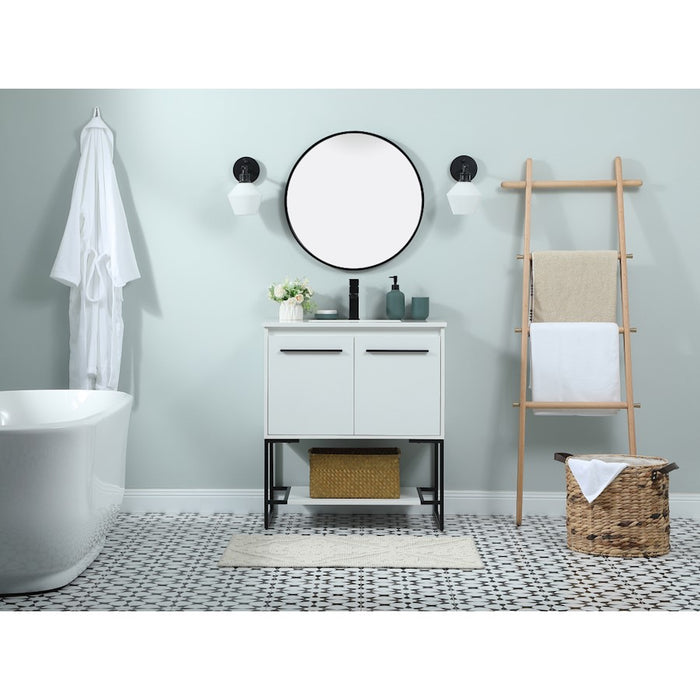 Elegant Kitchen/Bath Sloane 30" Single Bathroom Vanity, White